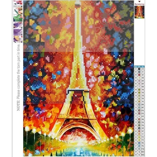 Hobigun Diamond Mosaic Table Diamond Painting Kit Puzzle-Eiffel Tower-50 X40