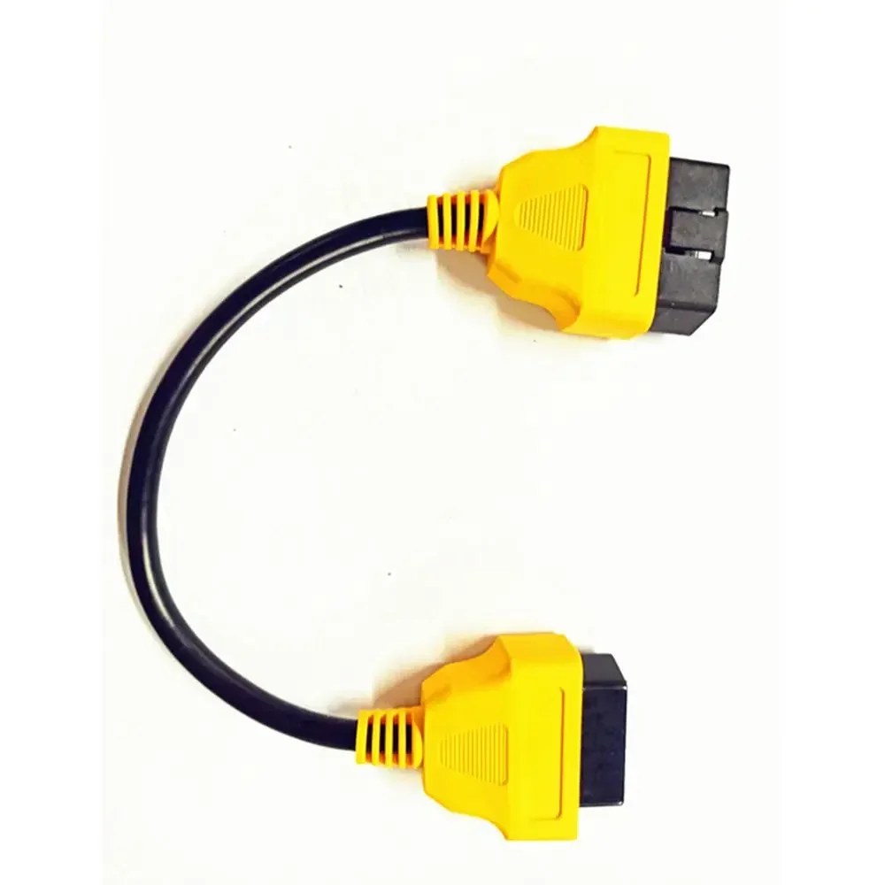 Cable OBD2 de 13CM y 16 pines, Cable de extensión de enchufe macho a hembra, adaptador de interfaz OBD 2, conector de Cable OBDII Compatible con ELM327