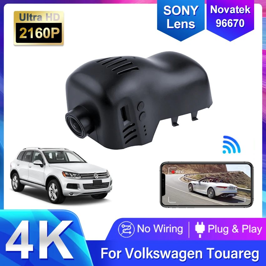 

4K 2160P VW03-C Wifi Dash Cam Car Dvr Camera For Volkswagen VW Tuareg Toureg Touareg FL NF CR 7P R Edition X V6 V8 R50 DashCam