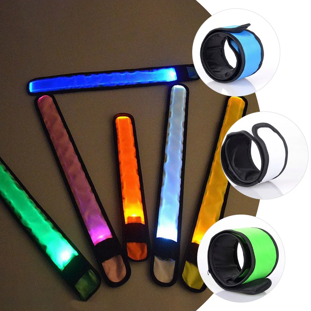 6-delige lichtgevende klaparmband Slijtvaste kinderspeelgoedpolsbandjes Opmerkelbare draagbare kinderen Glow-armbanden TPU