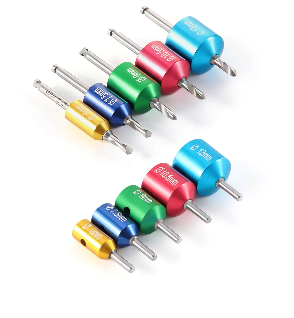 AZDENT Set Dental Implantat Guide Bohrer Positionierung Bohrer Kit Titan Geführte Chirurgie Pins Zahnmedizin Implantat Werkzeuge Spacer Halter – Detail 8