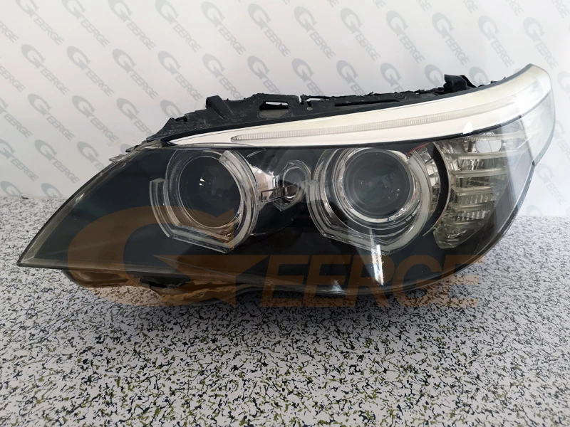 ل BMW 5 سلسلة E60 E61 LCI 2008 2009 2010 ممتاز ضوء النهار الترا برايت DTM M4 نمط Led عيون الملاك عدة خواتم هالة #3
