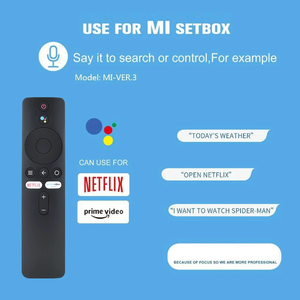 Bluetooth Voice Remote Control XMRM-006 for Xiaomi MI Box S Smart TV Box MI TV Stick MDZ-22-AB MDZ-24-AA Google Assistant