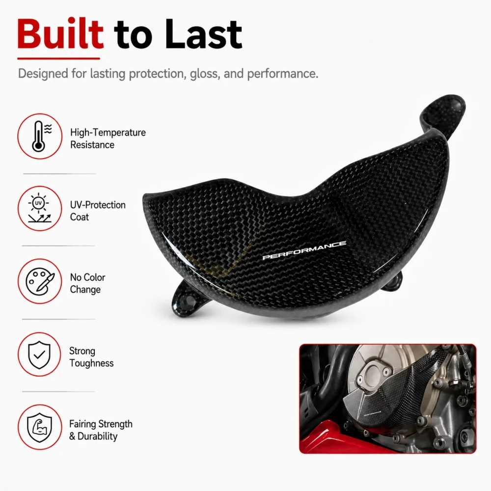 For DUCATI Panigale V4/S 2018-2024 2025 Motorcycle Left Engine Crankcase Protection Cover Carbon Fiber V4/S  2025 Accessories