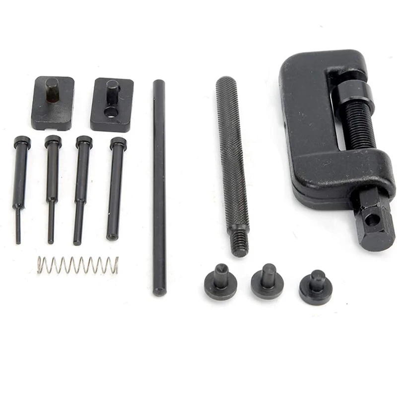 Motorcycle Chain Breaker Set Chain Removal Tool Chain Cutter and Riveter Kit for Cam and 35 to 630 Chains Motorcycle Bike, ATV