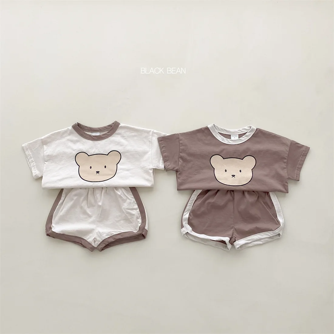 Kids Clothing Sets 2023 Kids Clothes Girls Boys Clothes Bear Print Sleepwear Baby Girl Outfit Set Girls Clothes Set 1 to 4 years