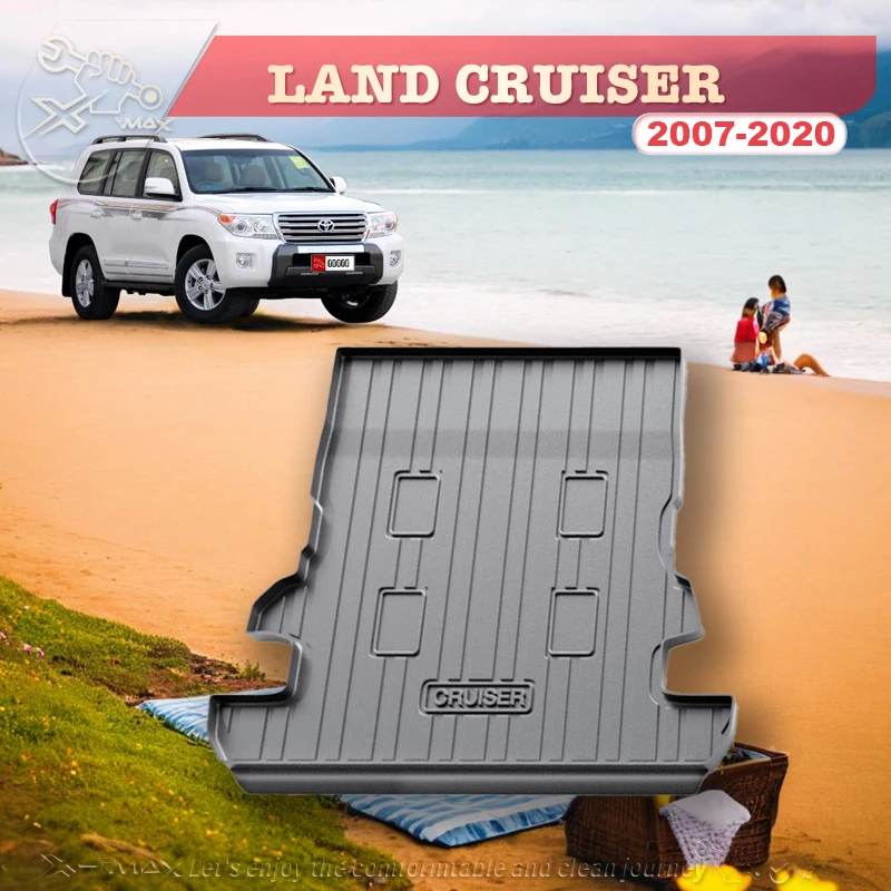 

Для Toyota LAND CRUISER 2007-2020 специальный коврик для багажника автомобиля всесезонный черный коврик для груза 3D форменный лазерный мерный коврик для багажника