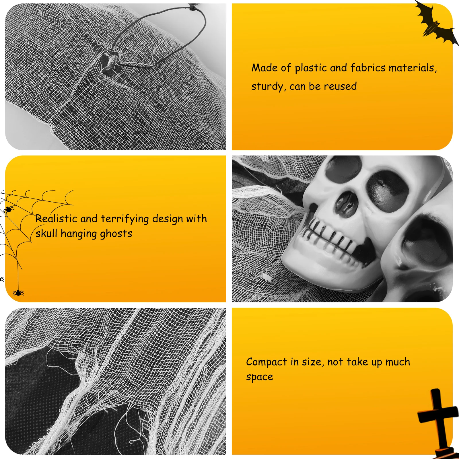 

Realistic Hanging Ghost Halloween Decor Easy Install No Tools Needed Perfect Party Home Decoration Halloween Wall Decor