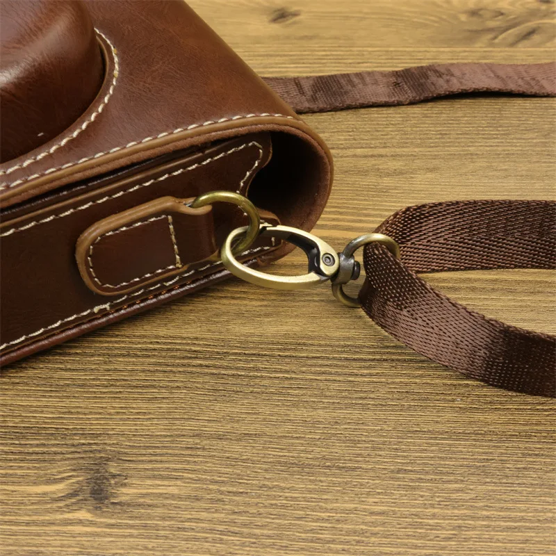 PU Camera Bag Suitable for Sony ZV-1II Digital Camera Bag Leather Case Zv-1F Zv-1/GR2/3 Portable Case Camera Accessories