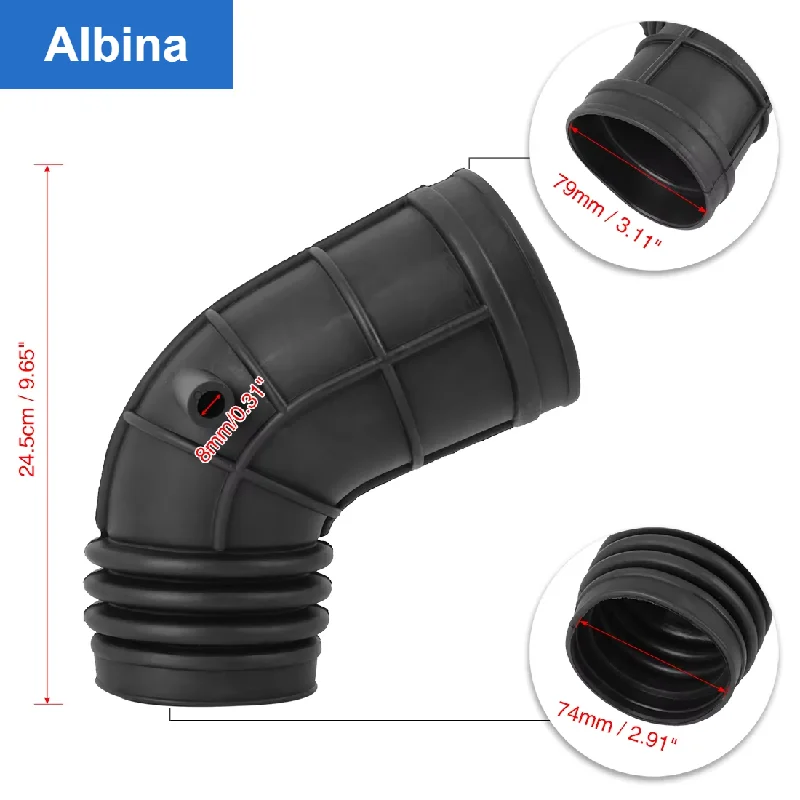 13541705209 Air Intake Boot Hose Fit BMW E46 M54 1999-2006 323i 323Ci 325i 325xi 328i 328Ci Z3 Rubber Air Inlet Tube