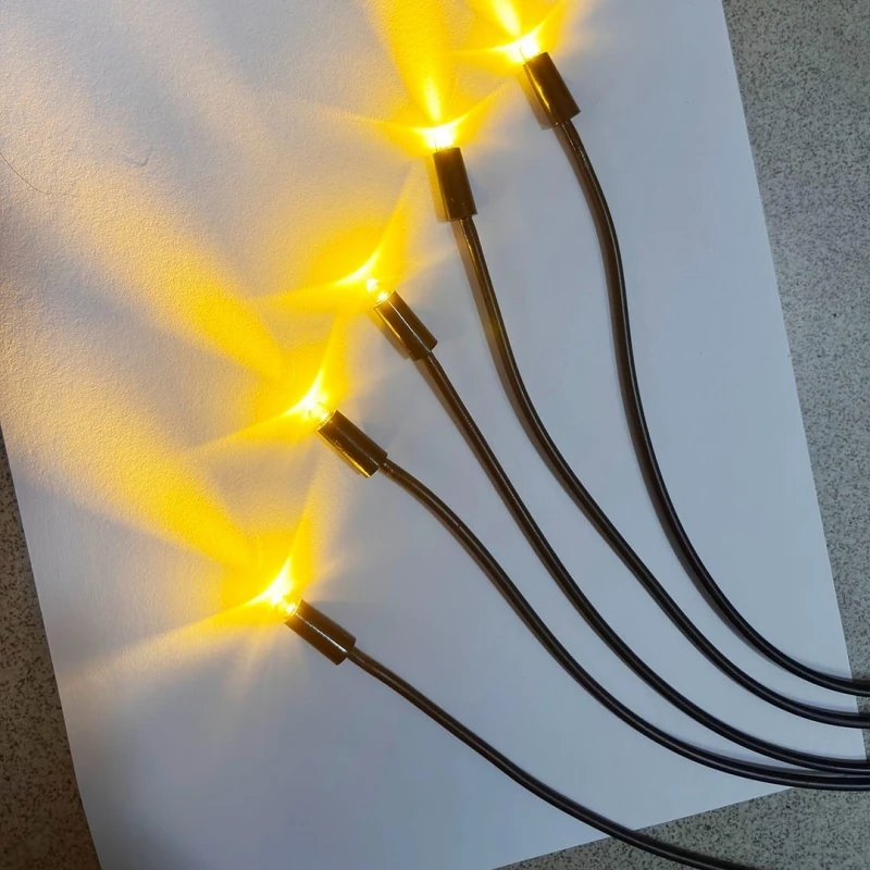 12 فولت 3-5 قطعة تحت الماء LED الخرز الدافئة ضوء منضدية نافورة بركة السمك حديقة مع محول