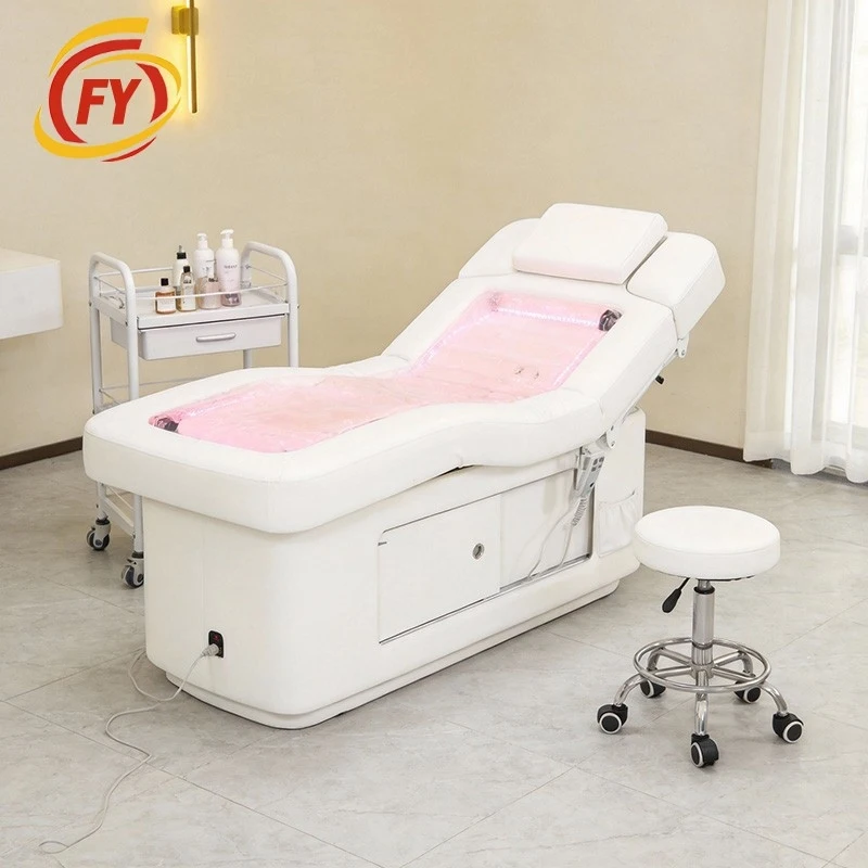 

Dual-Motor Spa Massage Function, Height Adjustment, Beauty Bed With Ambient Lighting And Heating