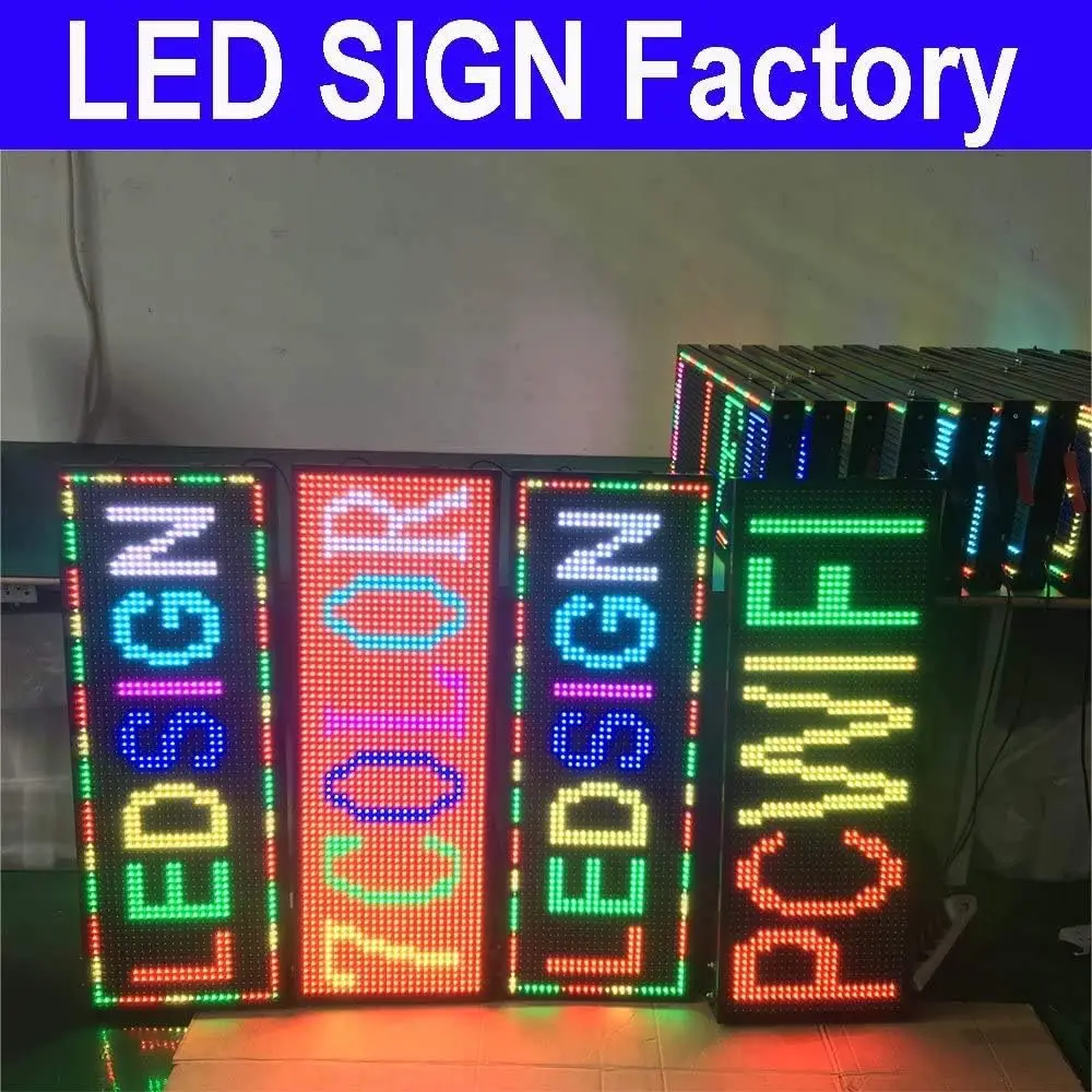 P10 светодиодный цифровой знак-RGB полноцветный WiFi программируемый светодиодный Sign 39x14 дюймов высокая яркость, высокая четкость прокрутки светодиодный Sign-