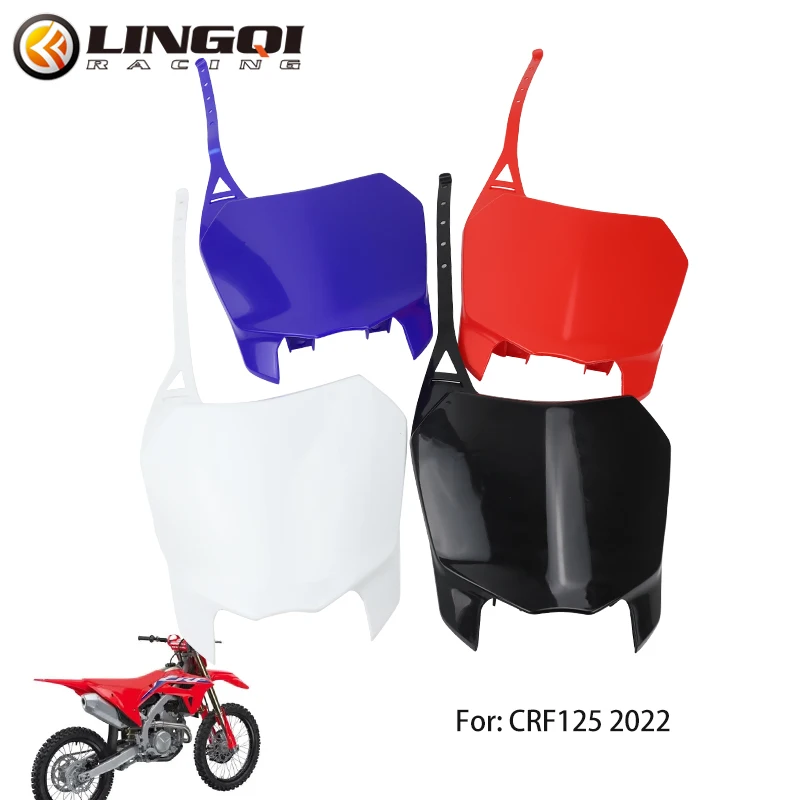 LINGQI سباق الدراجات النارية الجبهة رقم لوحة هدية قناع البلاستيك غطاء الجسم ل CRF110 CRF125 2013 2022 على الطرق الوعرة حفرة الترابية دراجة
