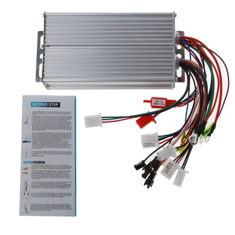 36V-48V 500W 12Pipe Wire Brushless Motor Controller for Electric Bike Tricycle Bicycle E-bike Scooter