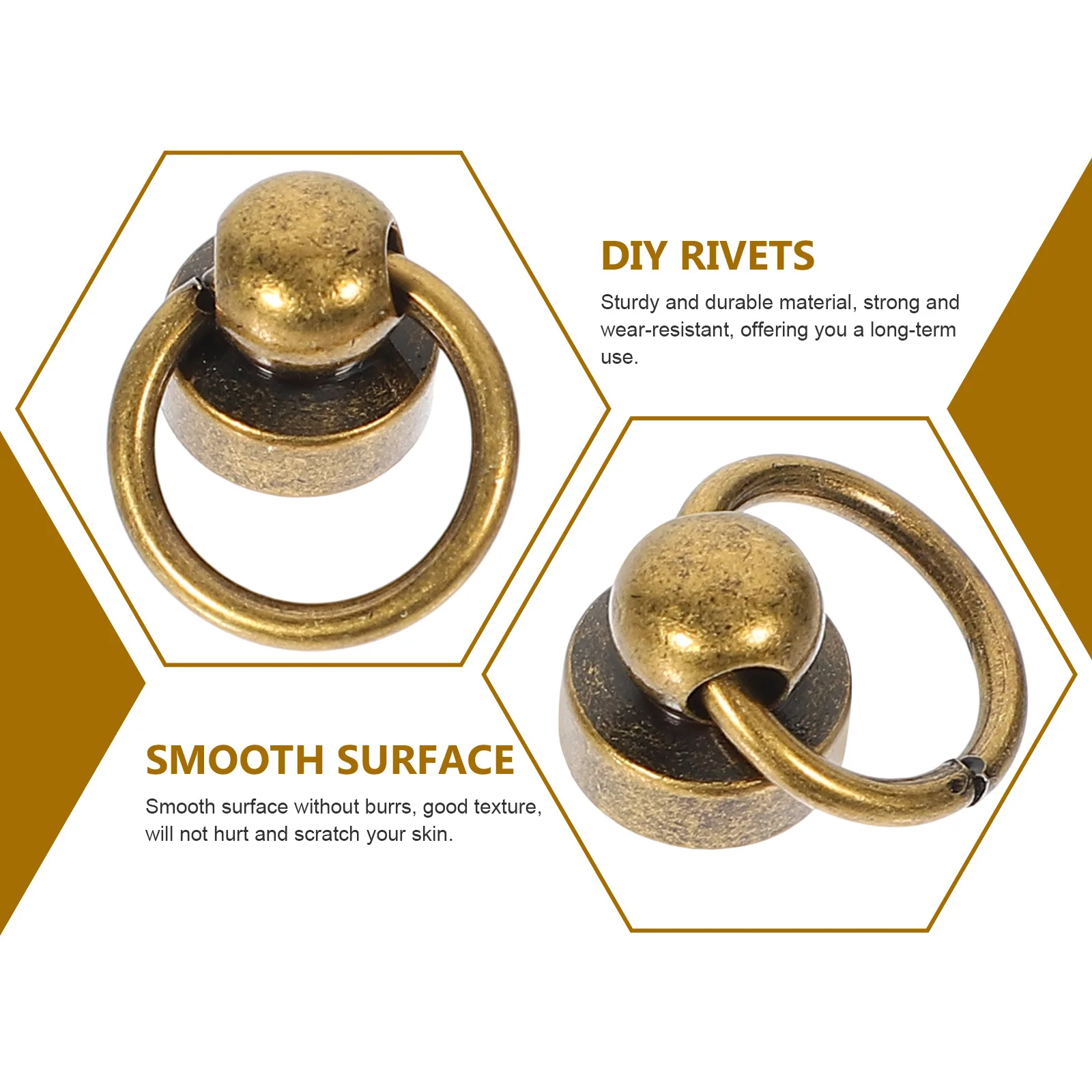 

20 set Diy Luggage Rivets Practical Craft Rivet Bag Strap Fasteners Phone Case Screws Copper Studs For Diy Purse Belt