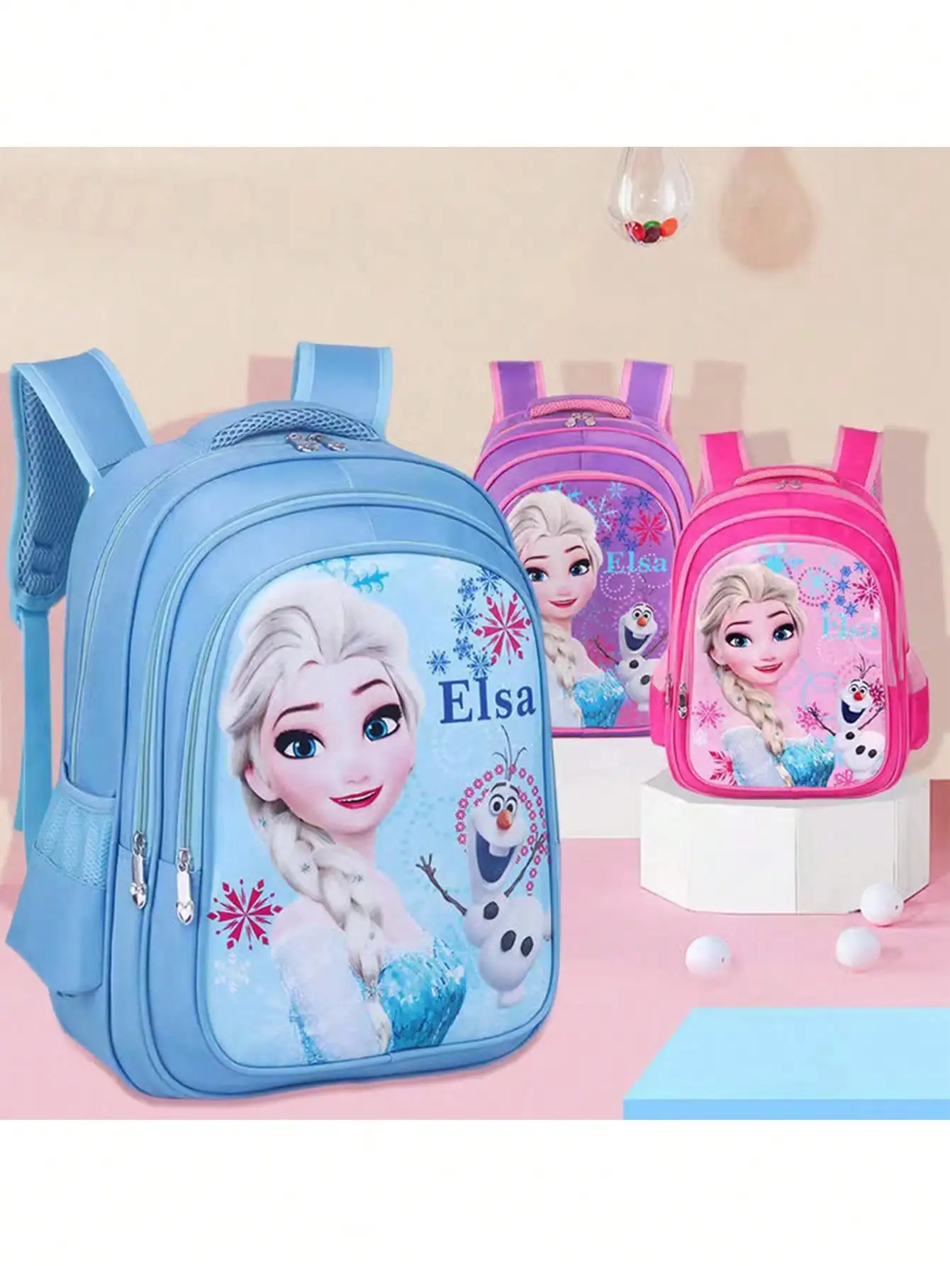 حقيبة مدرسية جديدة من ديزني 2025 فروزن إلسا برينسيس بسعة كبيرة للتخزين #3