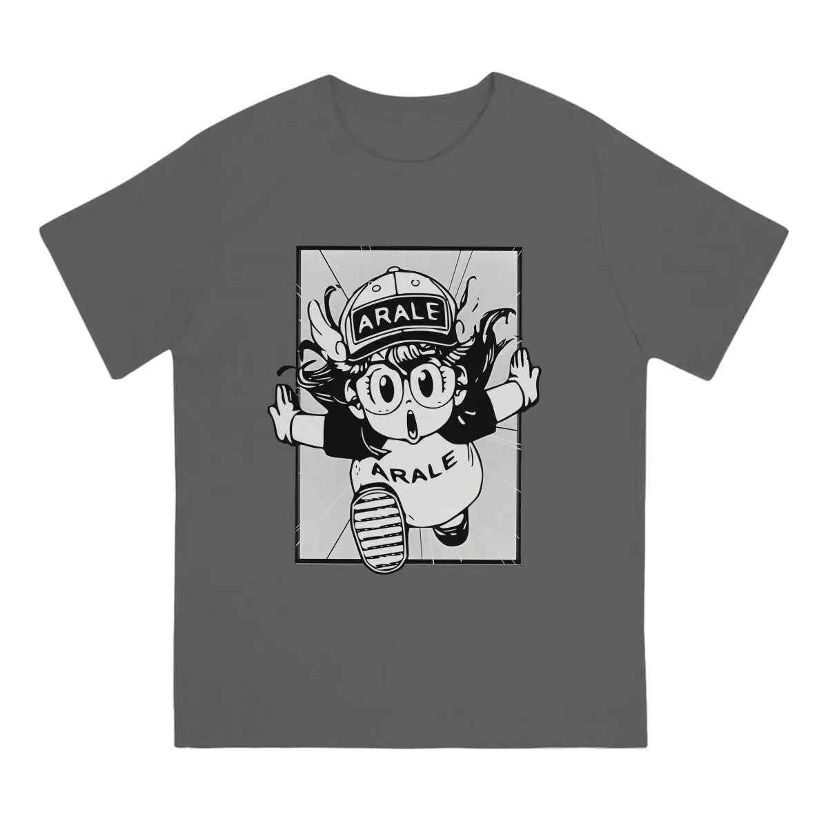 Men's Arale Running T Shirts Dr. Slump 100% Cotton Tops Funny Short Sleeve Crewneck Tees Summer T-Shirt