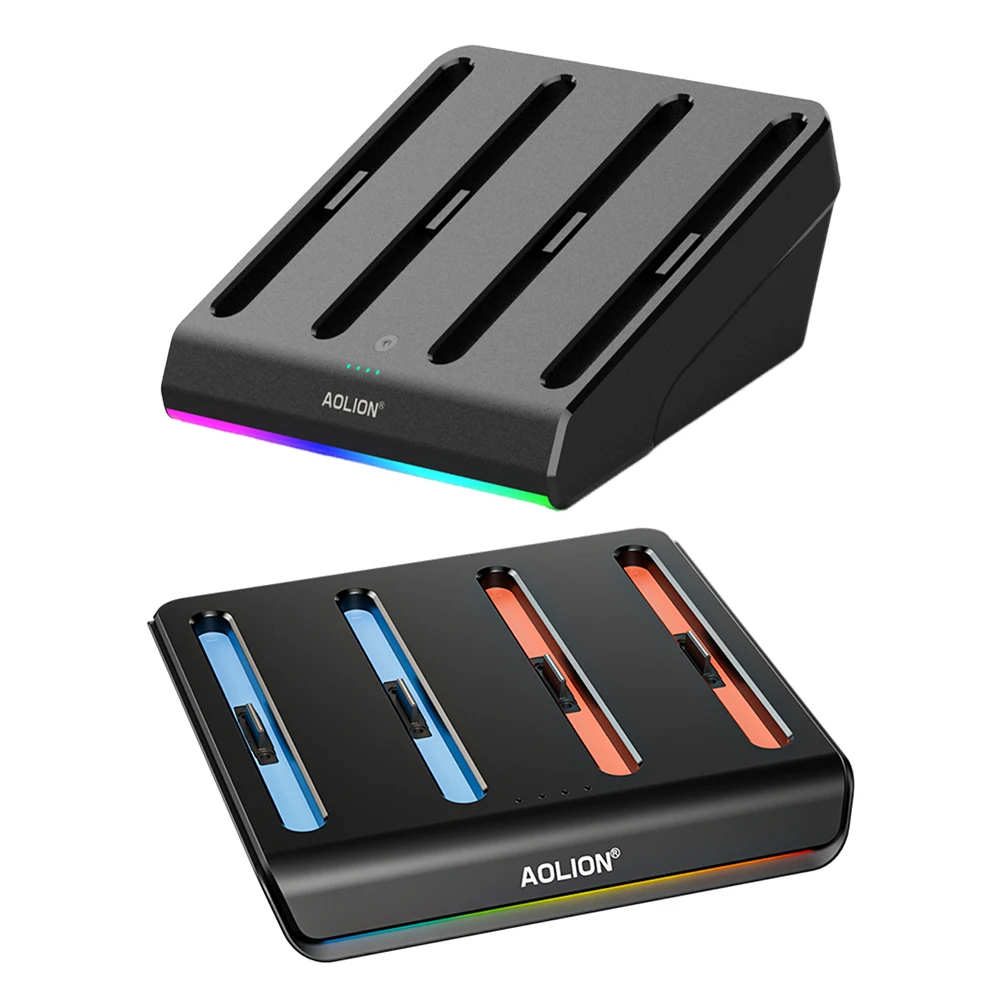 Зарядное устройство контроллера с RGB-подсветкой, зарядная док-станция, подставка для зарядного устройства для Nintendo Switch2, аксессуары Joy-Con