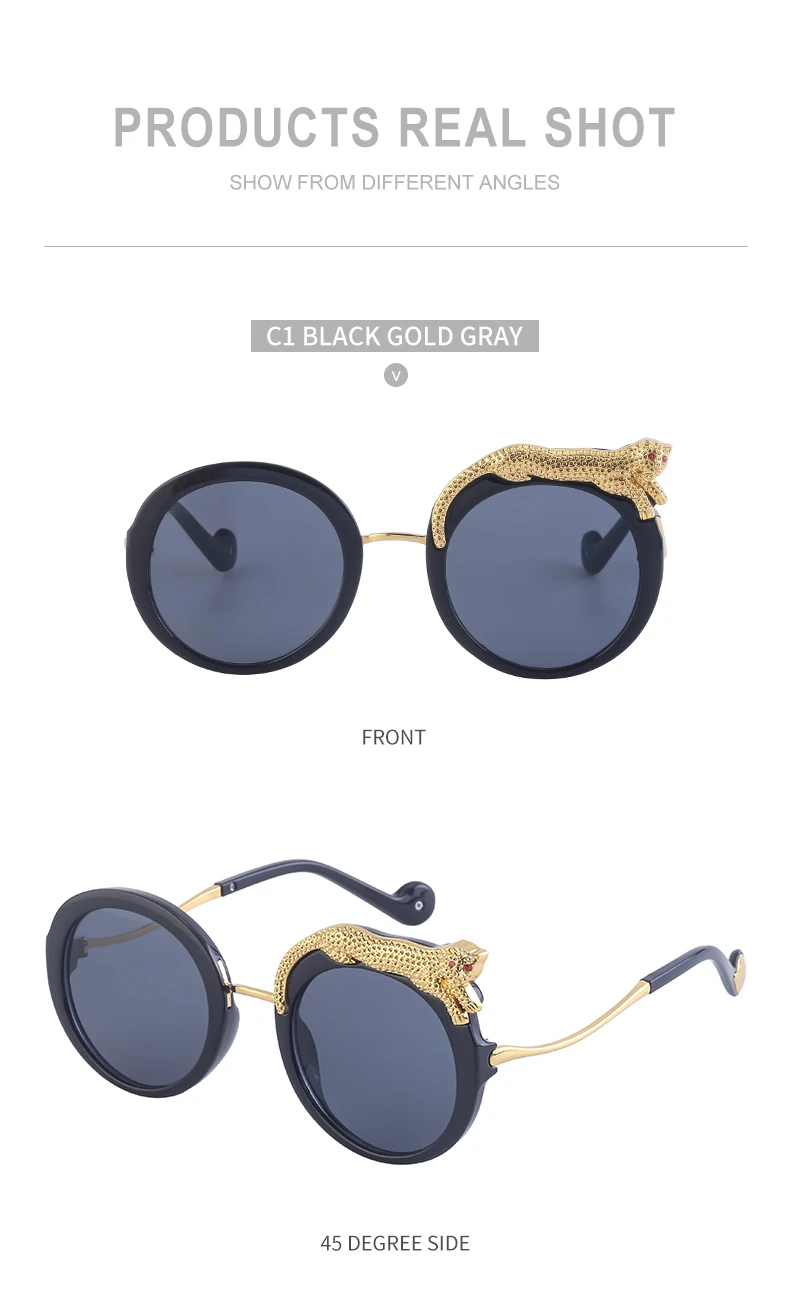 Runde Steampunk Sonnenbrille Damen 2026 Mode Luxusmarke Retro Sonnenbrillen für Damen Computer Anti-Blaulicht-Brillen – Detail 12