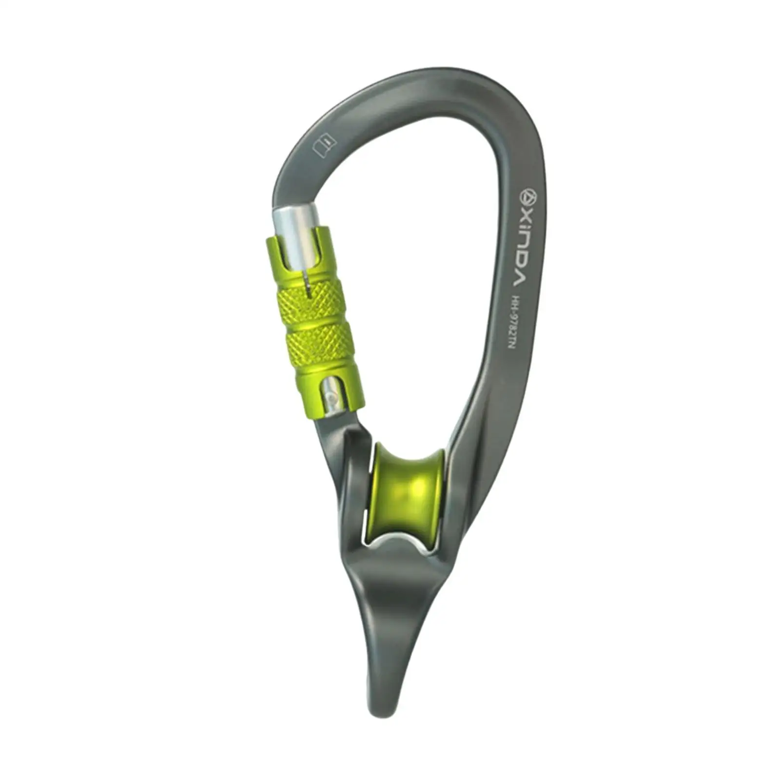 Professional Rock Climbing Carabiner Pulley Wear Resistant D Shaped Locking Clip for Hiking Equipment