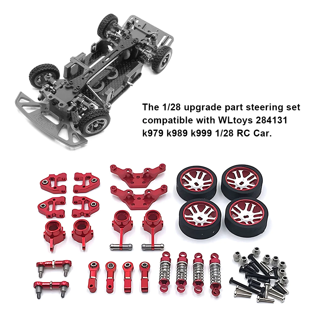 

1pcs 1 28 Upgrade Metal Parts Kit Aluminum Alloy Durable Full Metal Rc Upgrade Metal Parts Kit For Wltoys K969 RC Car Part red