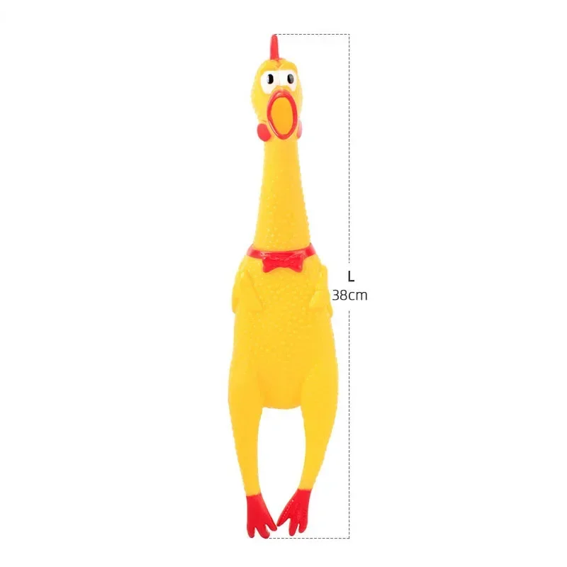 Yellow Screaming Chicken Dog Toys Novelty and Durable Chew Toy Sound Squeeze Screaming Toy