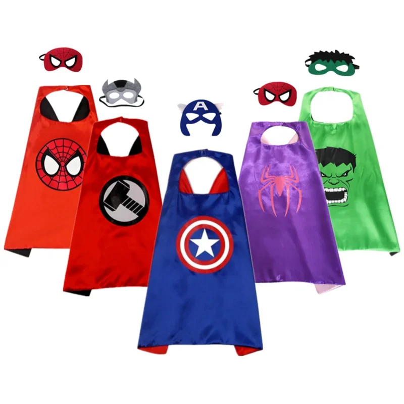 SN55Superhero Cape Captain America Shield Costume Children Halloween Mask Dress Up Gift Costume@54WE