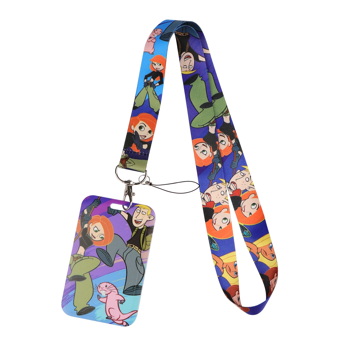 

Cool Cartoon Spicy Girl Keychain ID Credit Card Cover Pass Mobile Phone Charm Neck Straps Badge Holder Key Lanyard Accessories