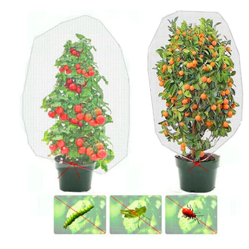 Fruit Tree Netting Bags Large With Buckle And Drawstring Garden Bird Netting Insect Proof Insect Bird Barrier Nettin