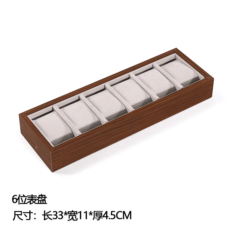 Luxury Walnut Wood Watch Display Tray & Organizer – Multi-Function Watch Box & Jewelry Storage Case for Men