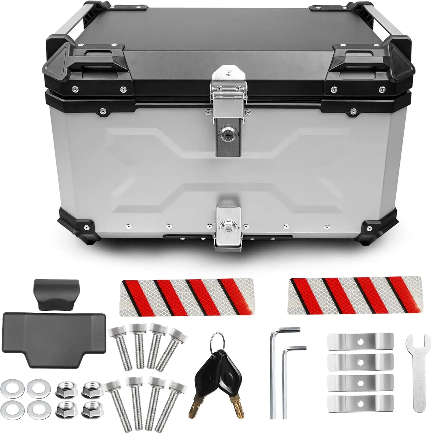 

Универсальный верхний чехол для мотоцикла, 65 л, хвостовой ящик для мотоцикла, багажник, чехол для хранения с замком для спинки и ручкой для