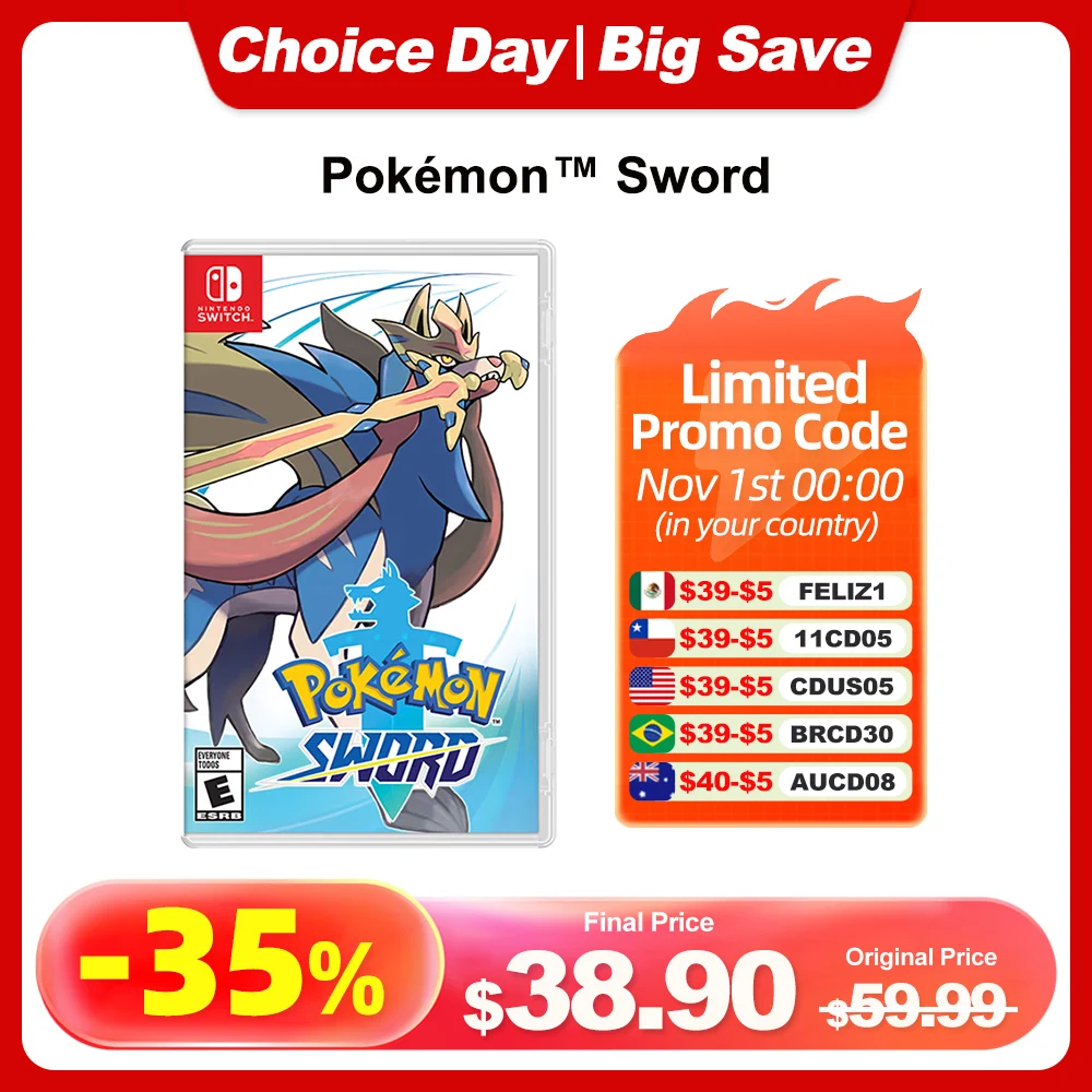 

Pokemon Sword Nintendo Switch Game Deals 100% Official Original Physical Game Card RPG Genre for Switch OLED Lite Game Console