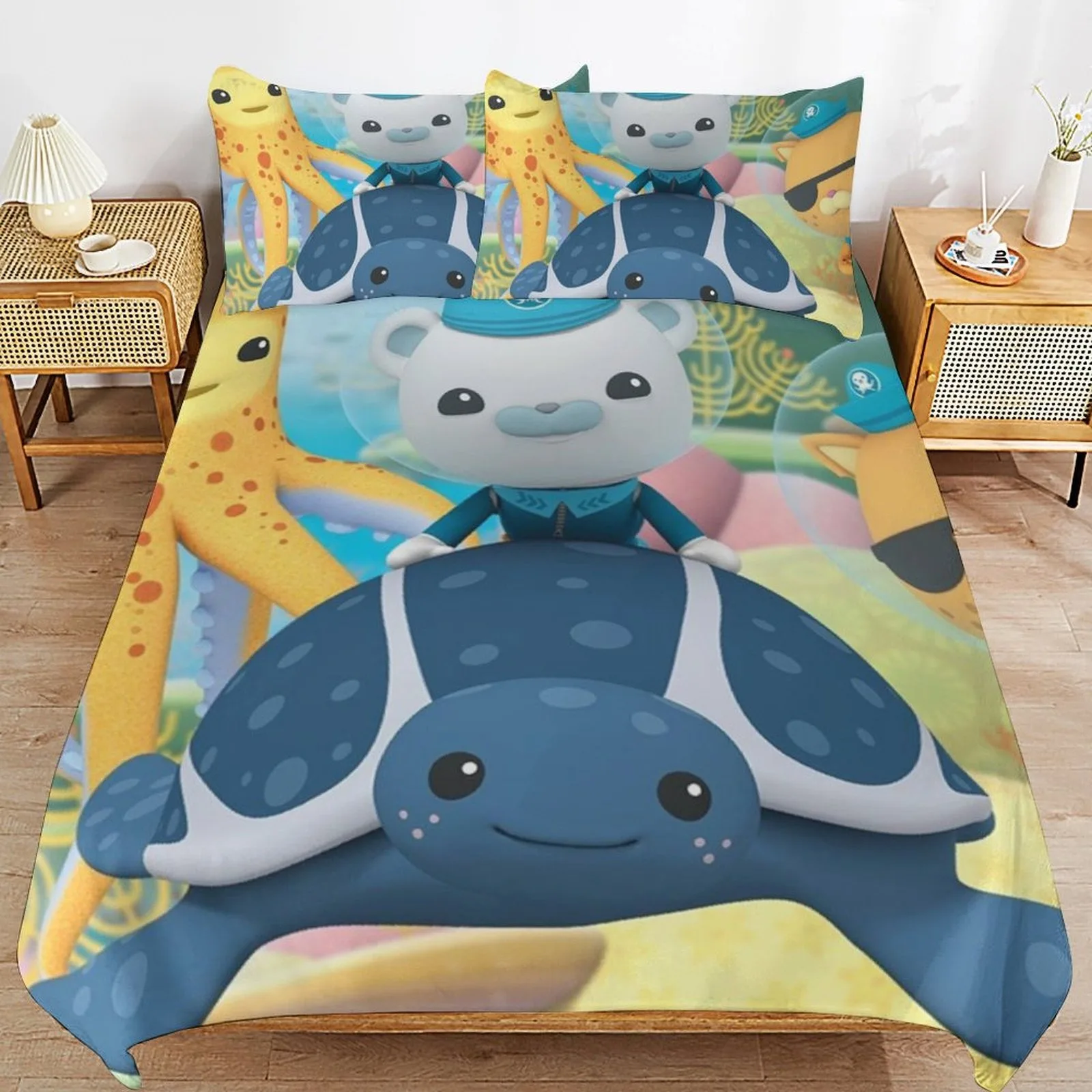The Octonauts Duvet Cover 3D Exquisite Cartoon Digital Printing Bedding Set Comforter Bed Youth Home Decor Kids Boys Gift