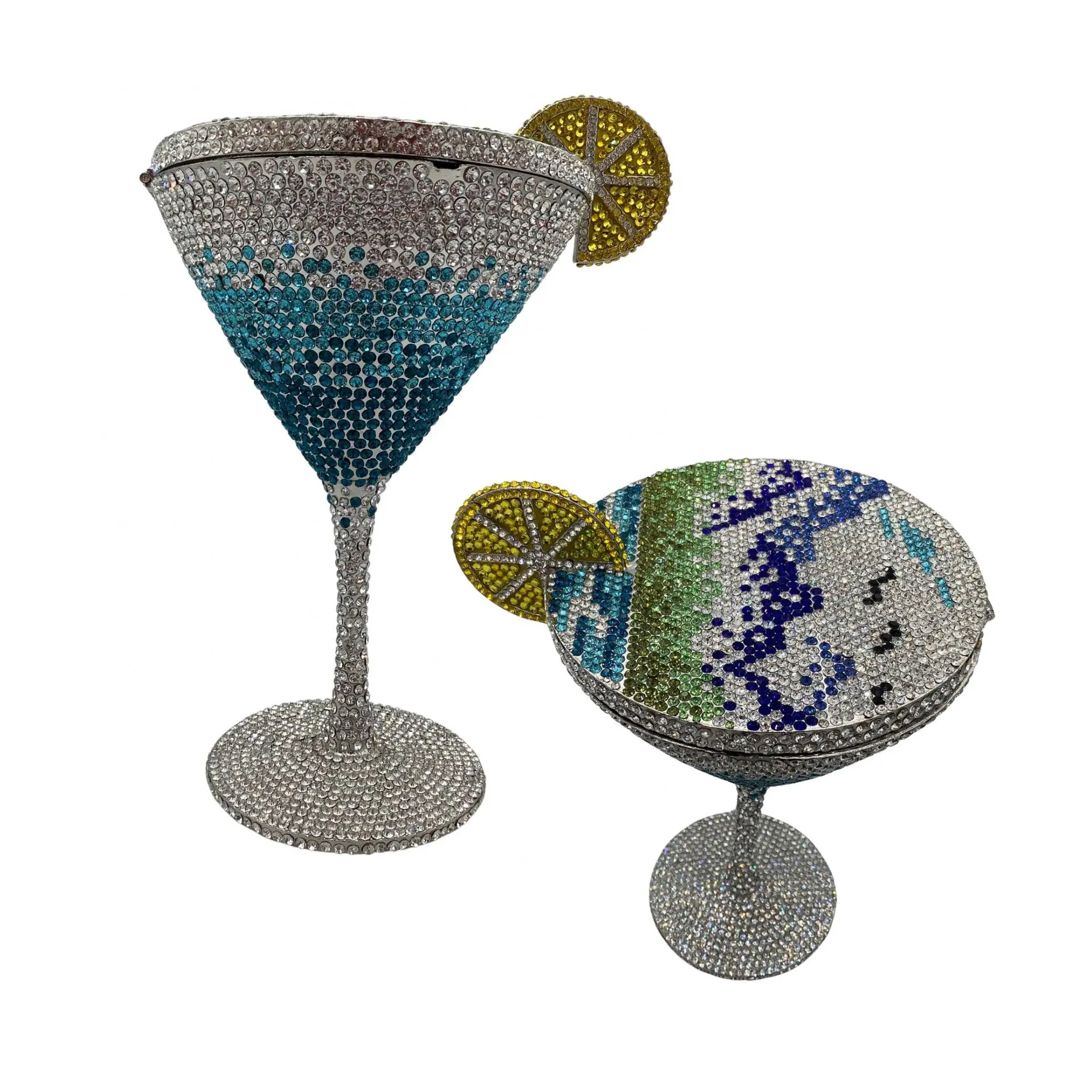 Jewels Martini Handtasche Diamant-Abendtaschen Kristall-Braut-Handtasche Dinner-Clutches Schmucktaschen Strass-Party-Clutch-Taschen – Detail 16