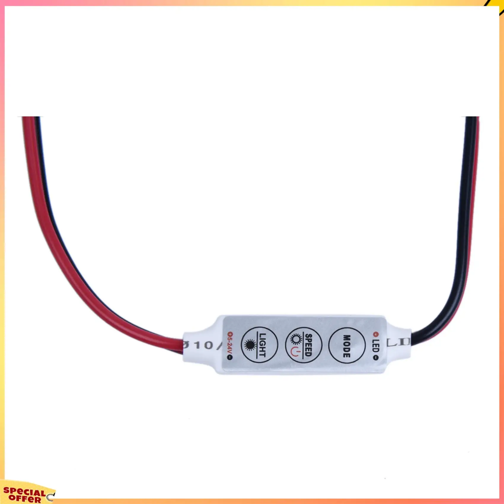 ABFI 2X Mini 3-klawiszowy ściemniacz kontrolera do 3528 5050 LED Jednokolorowy pasek świetlny DC 12V 144W