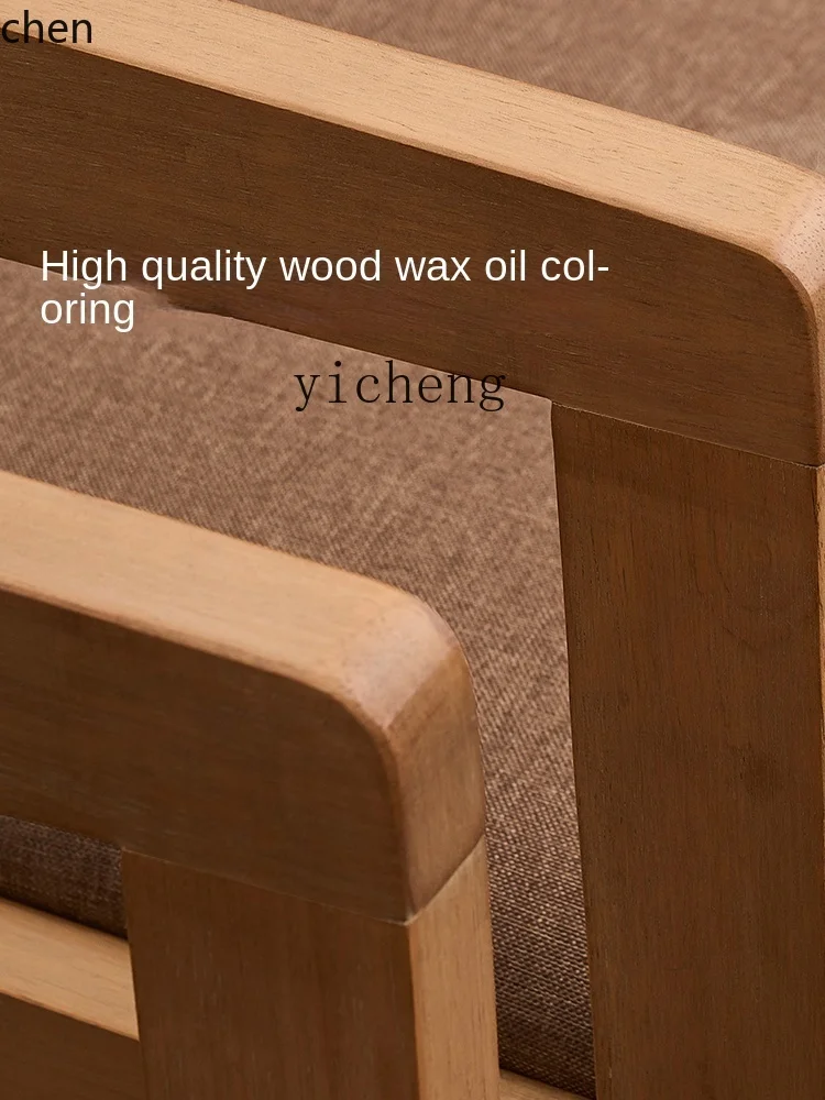 YFY Solid Wood Rattan Dining Chair Dining Room Stool Long Sitting Not Tired Retro Affordable Luxury Single Chang Chair