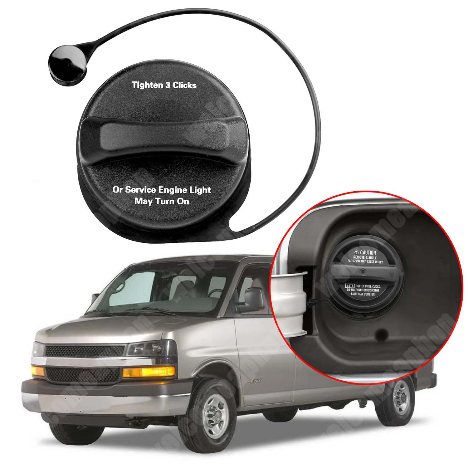 

For Chevy Express 2004-2008 ABS Plastic Leak-Proof Seal Fuel Door Cover Fuel Gas Tank Filler Cap Cover