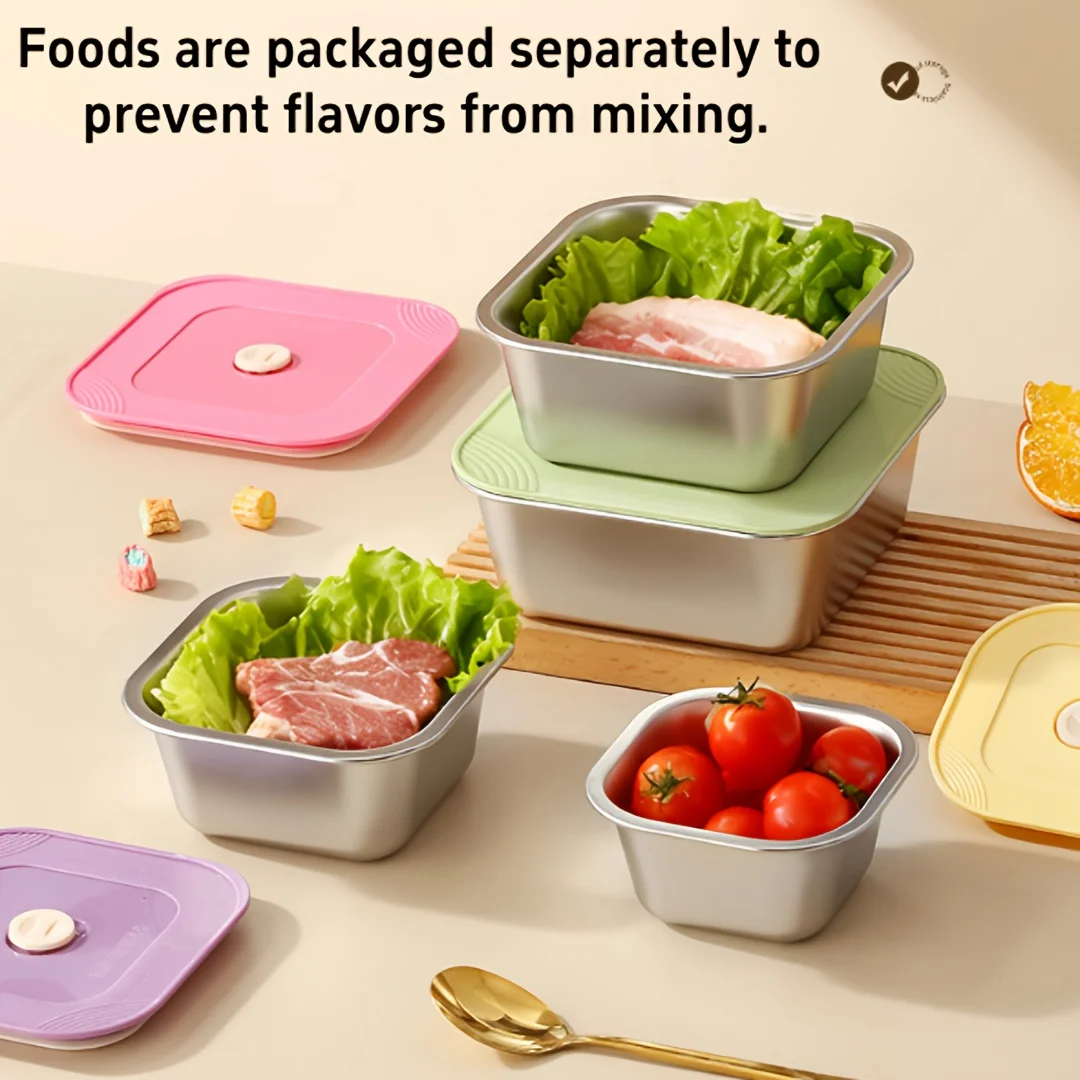 Double-Wall Stainless Steel Lunch Box Microwavable Portable for Kids Students Office Workers Custom Storage Yogurt Ice Cream Cup