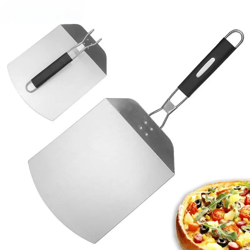 Extra Large Stainless Steel Pizza Peel With Folding Handle for Indoor or Outdoor Ovens