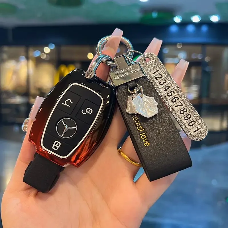 Car Remote Key Case Cover Shell Fob For Mercedes Benz A B C E R Class GLS GLA GLK GLC CLS CLA AMG W204 W205 W212 W463 W176