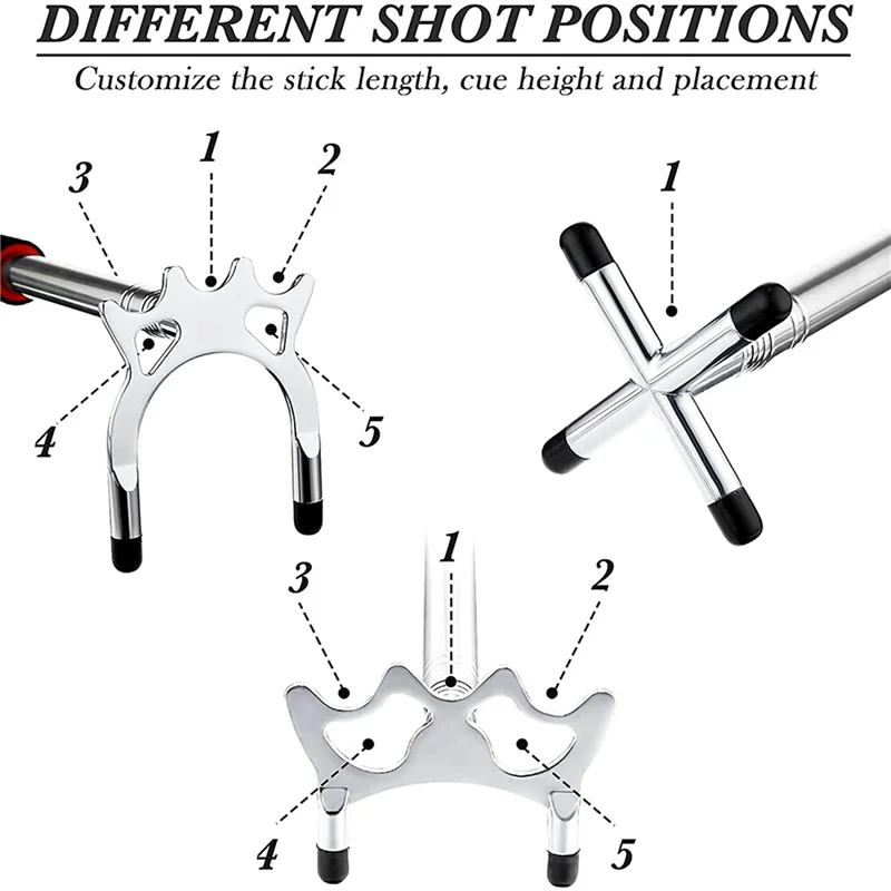 

AZ-выдвижной бильярдный кий-бридж с 6 шт. съемной латунной головкой моста бильярдный стол аксессуары для бильярдного кия, серебро