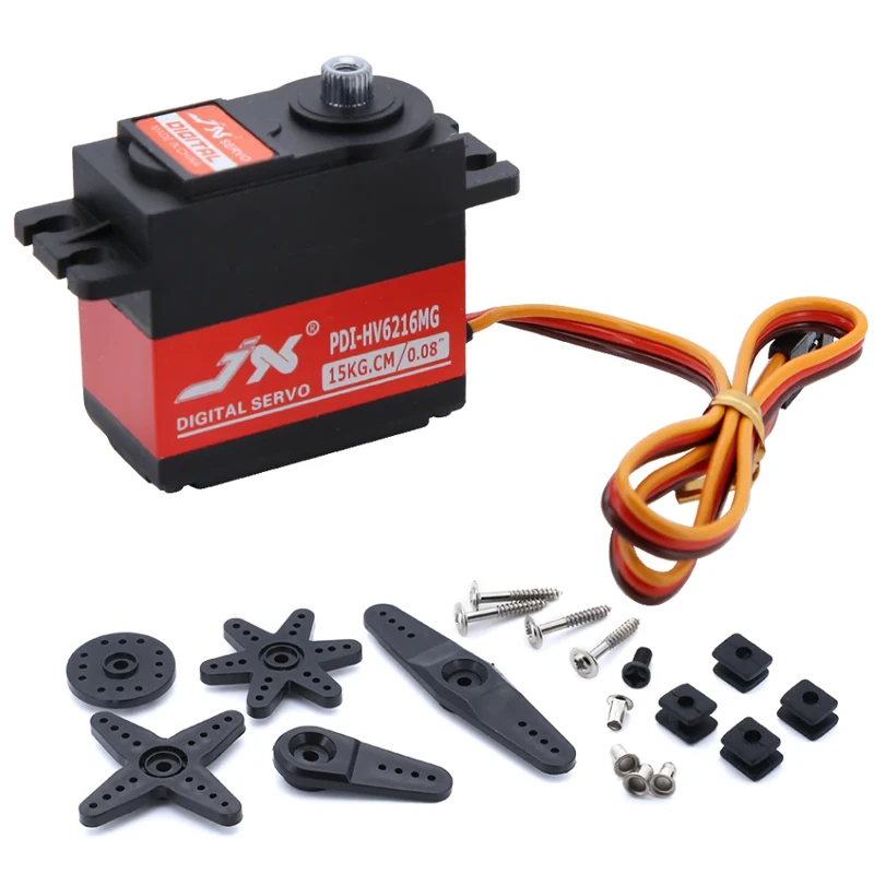 JX Servo PDI-HV6216MG 15KG numérique étanche Servo couple élevé engrenage métallique modèle avion RC voitures télécommandées
