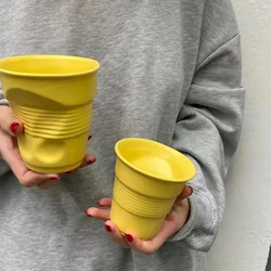 Water Cup Milk Mug Irregular Shape Tumbler Cup Coffee Mug Beer Ceramic Wrinkle Cup Drinkware Рюмки Для Водки Пивная Кружка