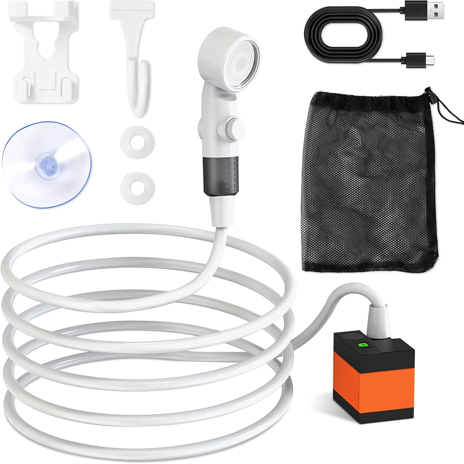 

Portable Camping Shower Outdoor Shower Pump Rechargeable Electric Shower for Hiking Travel Beach Pet Bath Car Wash Garden Irriga