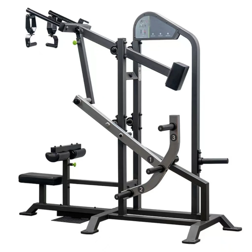 PT-65E Gym Equipment Good Design Adjustable Seated Lat Pulldown Machine for Arm Chest Exercise Steel Safety Feature for Clubs