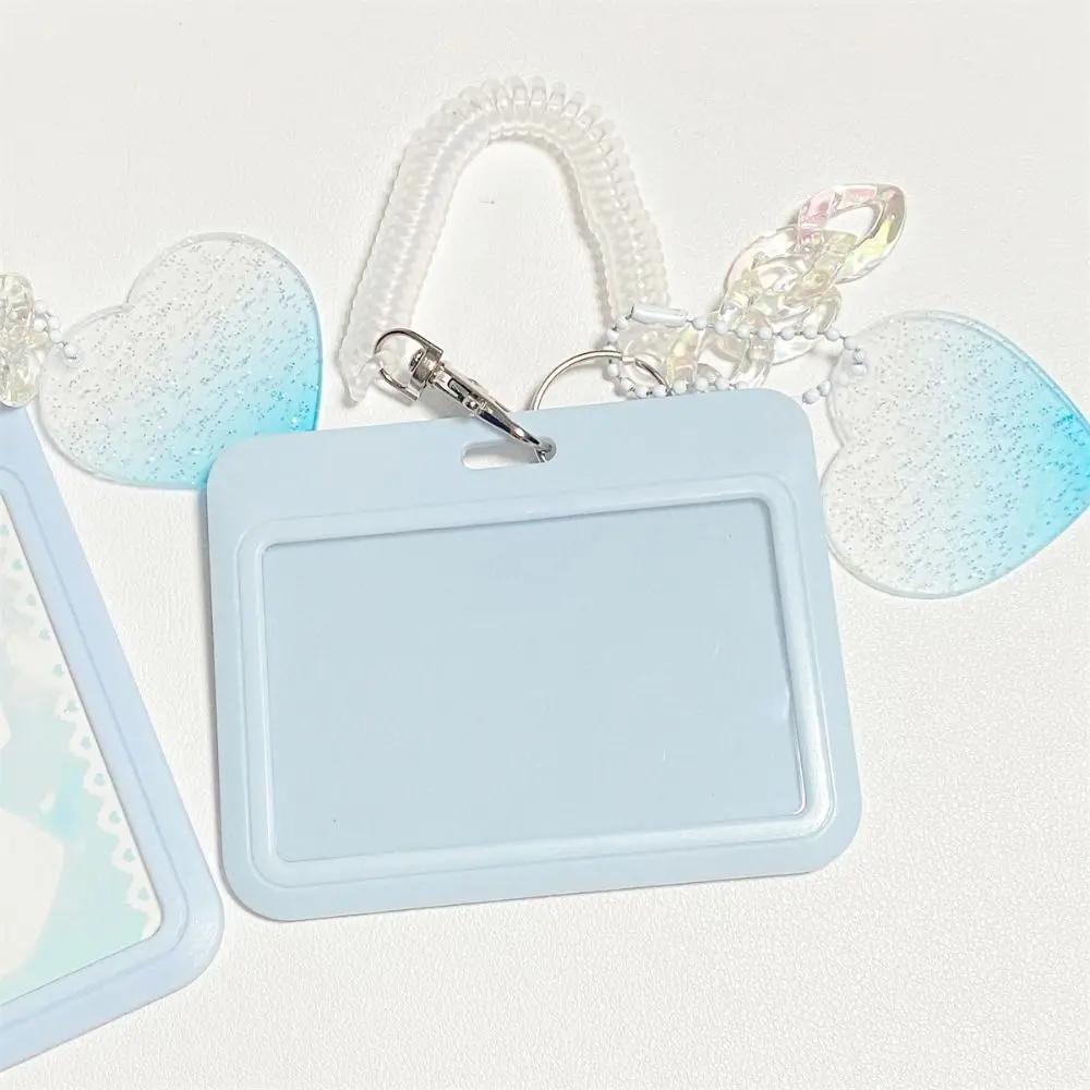 New High Beauty Card Holder Vertical Love Gradient ID Card Holder Flash Pink Credit Card Holders Bus Student