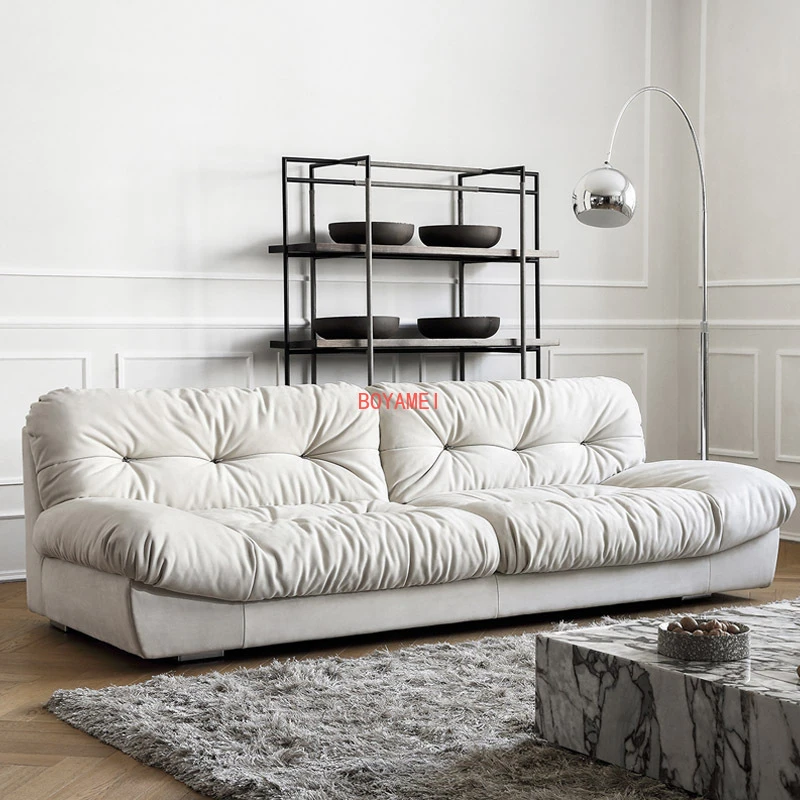 Cloud retro sofa Italian living room modern simple luxury small and medium-sized super soft fabric down sofa