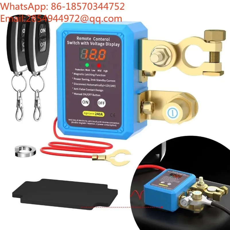 Car Battery Negative Electrode Breaker 12V24V Anti-loss and Leakage Protection Power Supply Manual Intelligent Power-off Switch