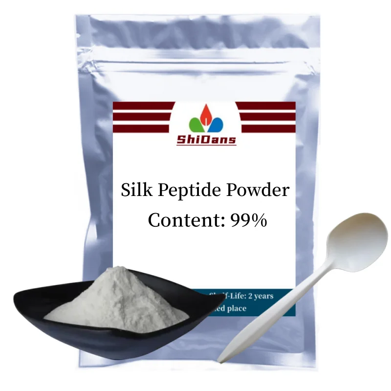 99% Small Molecule Active Silk Protein Peptide,proteinfibornpeptide,sericin Powder,hair Care Nutrition